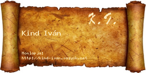 Kind Iván névjegykártya